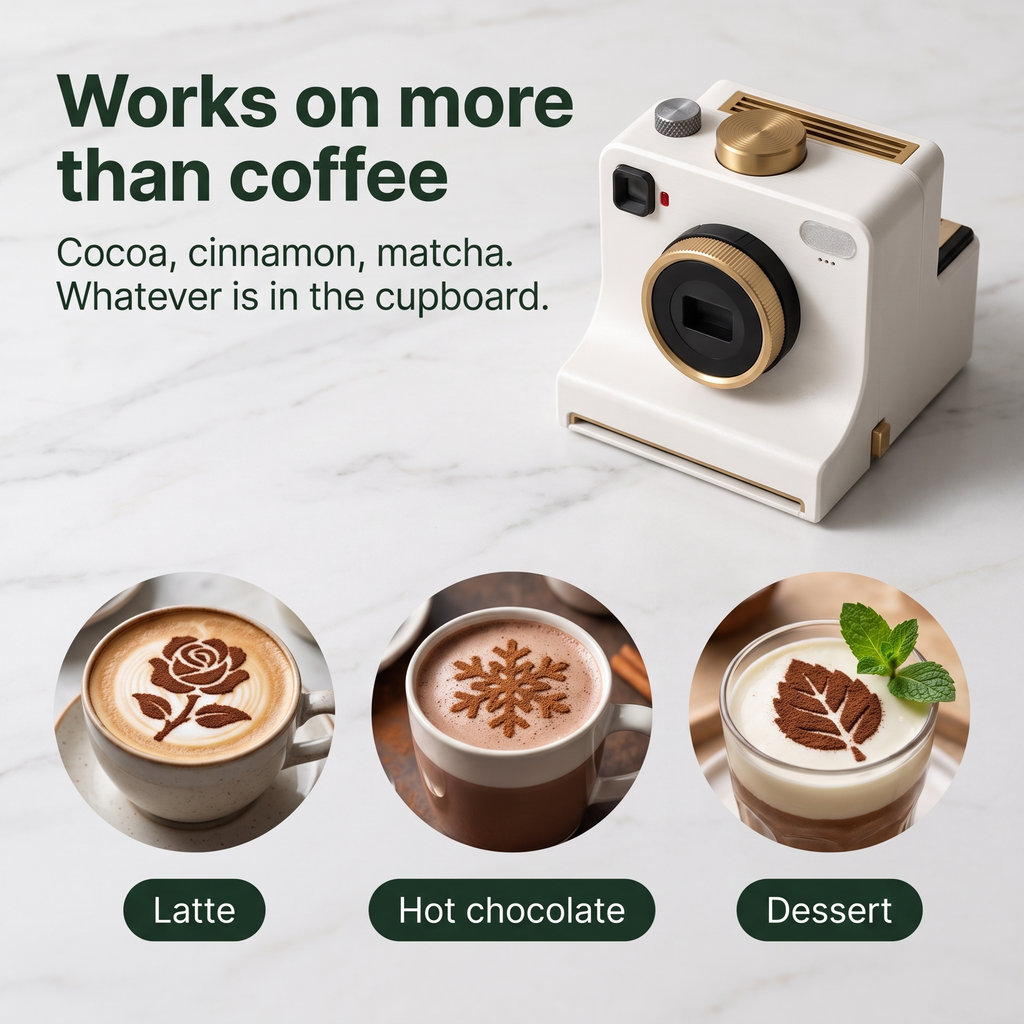 ArtPrint - Coffee Art Maker + 4 Stencil