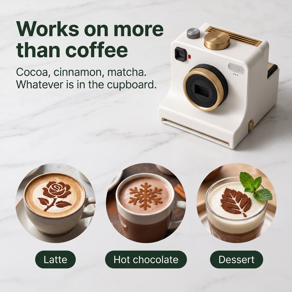 ArtPrint - Coffee Art Maker + 4 Stencil