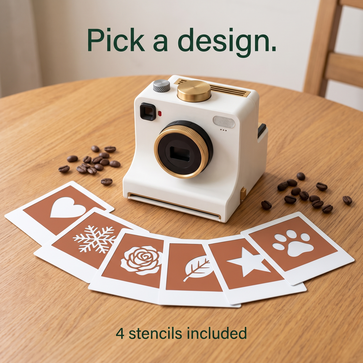 ArtPrint - Coffee Art Maker + 4 Stencil